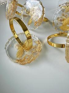 Anneaux de serviette en résine, restaurant, mariage, fête, décoration de table, fabrication artisanale, anneaux de serviette en résine personnalisés - Product Image 4