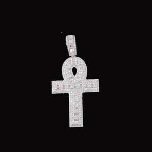 Pendentif personnalisé en argent sterling 925 avec coupe ronde brillante Moissanite style Hip Hop pour colliers de fête pour hommes certifiés - Product Image 6