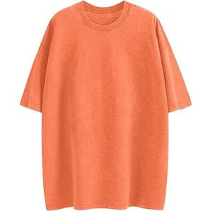 2025 haut tendance femmes grande taille T-Shirt soleil fondu lapidé été lavé Boxy lâche goutte épaule 220g tissu poids Long blanc - Product Image 1