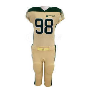 Vêtements de football américain sur mesure à séchage rapide Ensemble de sport respirant de couleur unie - Product Image 1