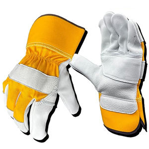 Guantes de Seguridad de Cuero Vacuno con Palma de Cuero Dividido, Transpirables, para Jardinería, Mecánica e Ingeniería - Product Image 3