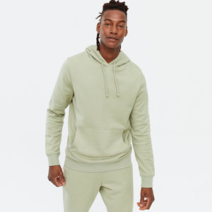 Sudadera con capucha de algodón 100% de alta calidad para hombre, sudadera térmica de lana de invierno con bordado estampado personalizado, capucha sólida cálida - Product Image 5
