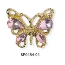 A11aga Butterfly <b>Charm</b> in 24K Gold Plating Stainless Steel Religious Style <b>for</b> <b>Jewelry</b> <b>Making</b> - Product Image 2