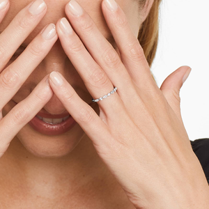 Anillo de compromiso VVS Moissanite 925 Sterling Silver Sparkle IGI Certified Lab Grown Diamond Ring - Product Image 2