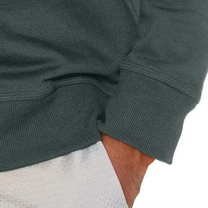 Sudadera con Capucha de Algodón Grueso Personalizada al por Mayor para Hombre, Diseño Bordado Sostenible con Cuello Redondo, Forro Polar Impermeable - Product Image 3