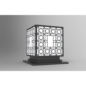 Modern LED Garden Pillar <b>Light</b> DTC.001.09 Aluminum and Glass Body E27 Base IP65 Rating Modern Style Gate <b>Post</b> <b>Light</b> - Product Image 3