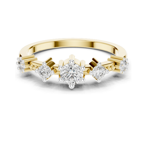 Bague en diamant de laboratoire de 0,52 carat, clarté VVS-VS EF, or 18 carats, 14 carats, 10 carats et argent 925, options moissanite et diamant - Product Image 3