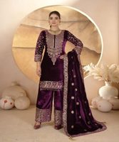 Ensemble Salwar traditionnel élégant en coton vintage, prêt à porter, 3 pièces, pour femmes, style pakistanais et indien, pour les fêtes