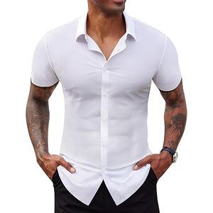 Camisa formal con botones para hombre Diseño a medida de media manga para uso diario en la oficina Uniforme informal de negocios y opciones de logotipo personalizado - Product Image 6