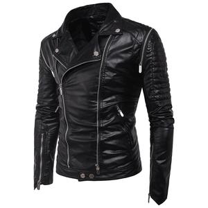Produits en cuir Veste d'hiver Vestes en cuir véritable pour garçons Vestes en cuir pour hommes Vente en gros Vestes en cuir pour hommes de moto Style manteau habillé - Product Image 1