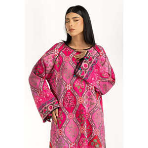 Conjunto Bohemio de Algodón y Viscosa IPST-55283 Primavera/Verano con Cuello sin Solapa - Product Image 3