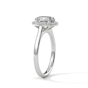 2.0 ct Oval Cut Moissanite Halo <b>Solitaire</b> <b>Ring</b> 925 Sterling <b>Silver</b> Engagement Band for Women Wedding Anniversary Fine Jewelry - Product Image 5
