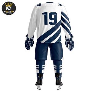 Concevez votre propre uniforme de hockey sur glace pour hommes Uniforme de hockey sur glace en 100% polyester Uniforme de hockey sur glace le plus vendu - Product Image 2