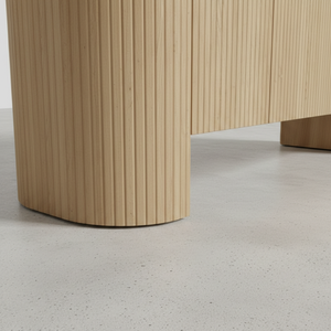 Buffet/Credenza 4 portes à volets battants PKP Modern Vietnam, écoresponsable, en bois naturel, pour salon, couleur naturelle 1 - Product Image 4