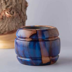 Elegante quemador de madera de Acacia árabe Bakhoor, soporte de incienso de resina hecho a mano, decoración religiosa para el hogar, regalo de boda, cilantro perfumado alto - Product Image 3