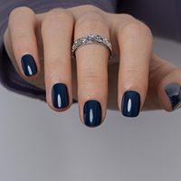 Ongles carrés extra courts à presser, noir encre profonde, gel doux, 32 pièces, 16 tailles, qualité salon, faux ongles naturels, vente en gros