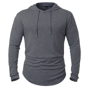 Sweat-shirt gris léger pour homme, doux, respirant, à manches longues, pull décontracté, coupe ajustée, élégant, confortable, à porter tous les jours, tendance - Product Image 2
