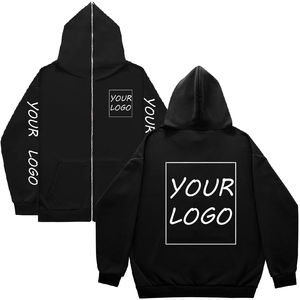 Wholesale Custom Graphic <b>Thermal</b> Hoodie Heavyweight Fleece Cotton Oversized <b>Men's</b> Hoodie&Sweatshirt with Zipper Plus Size Hoodie - Product Image 1