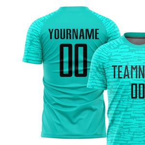 เสื้อฟุตบอลทีมชายสีเขียวอมฟ้า แขนสั้น น้ำหนักเบา ระบายอากาศได้ดี ชุดกีฬาสำหรับฝึกซ้อมและแข่งขัน - Product Image 3