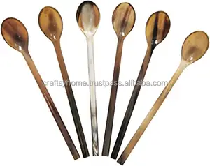 Flatware buffalo horn spoon and cow soup horn spoon and coffee tableware and flatware horn spoon for best selling