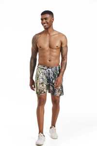 5 Inches Inseam Real Tree Print Gym Running Basketball Tropical <b>Camouflage</b> Comfy Breathable Mesh Viral Elastic Waist Quick Dry - Product Image 5