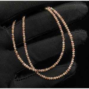 Perles de diamant rouge naturel : Rondelles facettées, brin de 15 pouces, fabrication de bijoux, vente en gros, approvisionnement en vrac - Product Image 1