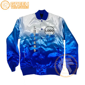 Personalizado Phi | Beta Sublimado Satén Bordado Acolchado Transpirable 100% Seda Varsity Jacket Fraternity Greek Sigma Hombres - Product Image 1
