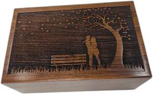 Decorative <b>Urns</b> Wooden Ashes Storage Loving Movement White Tree Engraving Design <b>Large</b> <b>Urn</b> Cremation <b>Urn</b> for Ashes Rosewood - Product Image 3
