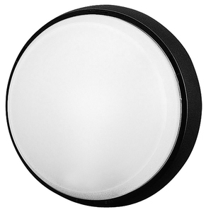 Lámpara de pared redonda negra impermeable E27 260x105mm. (7100N Fenólico) - Product Image 1