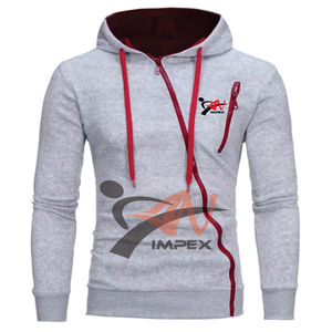 Sudadera con Capucha Personalizable para Hombre, de Algodón, con Impresión de Logotipo de Alta Calidad, Cremallera Lateral, Ropa de Invierno - Product Image 3