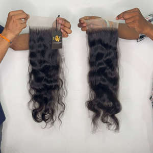 ผมหยิกบราซิลราคาโรงงาน ผมหยิกอินเดียแบบดิบ และผมแท้แบบ HD 5x5 6x6 Lace Frontal Closure - Product Image 2
