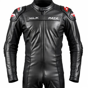 Traje de carreras de motos de cuero de dos piezas | Malik Raza | Colores personalizados Tallas Logotipos para grupos | Precio bajo al por mayor - Product Image 3