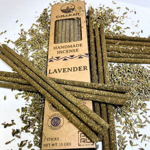 Varillas de incienso de lavanda, calidad superior, hechas a mano, caja sostenible orgánica natural 100%, 7 unidades, logotipo personalizado PERU - Product Image 1