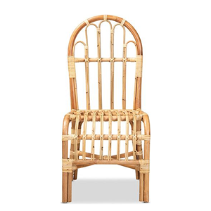 Silla de comedor de mimbre natural tejida a mano de fábrica estilo moderno y contemporáneo al por mayor de Vietnam - Product Image 2