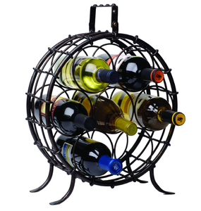 Porte-vin en acier inoxydable à motif sculpté, support magnifiquement conçu, présentant élégamment les bouteilles de vin, écologique, personnalisable - Product Image 2