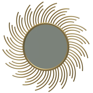 Modern Premium Gold Metal Sunwall Decor <b>Mirror</b> Luxury Stylish Round <b>Wall</b> Decor for Living Room Bathroom <b>Vanity</b> Home Decor - Product Image 6