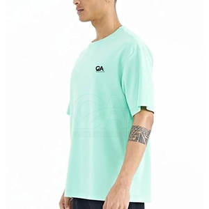 Dernier design T-shirt à épaules tombantes de couleur unie pour hommes T-shirt à épaules tombantes pour hommes, durable et à séchage rapide - Product Image 4