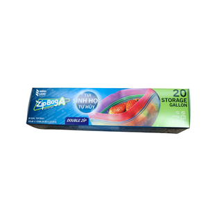 Sac alimentaire en plastique LDPE à double fermeture à glissière pour la fabrication d'aliments à grande échelle Emballage sécurisé et manipulation facile - Product Image 3