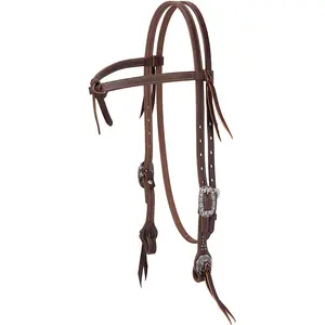 WESTERN EQUESTRRAIN HORSE HEADSTALL FUTURITY KNOT END BROBAND HORSE ROPING RANCH HEADSTALL WITH CLASSIC FITTING FACTORY SUPPLIER