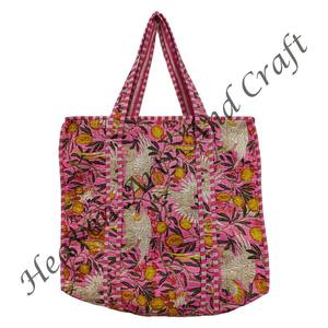 2025 Sac fourre-tout matelassé! Sac de plage indien fait à la main en pur coton pour femmes - Product Image 4