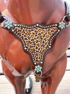 Ensemble de bride et de collier de poitrail en cuir à imprimé guépard, best-seller, par Direct Factory OEM Service, bienvenue au meilleur prix - Product Image 5