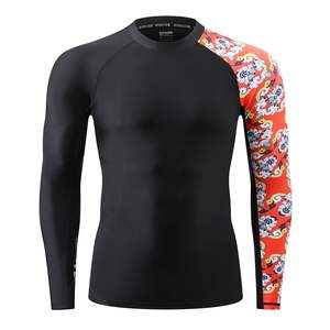 T-shirt de sport à manches longues pour homme, de haute qualité, entièrement sublimé, compression, vêtements de course - Product Image 6