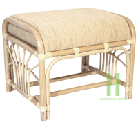 Table console en rotin de luxe à 2 niveaux Table console en osier OEM Meubles de salon Conception personnalisée et emballage dans l'artisanat HNH