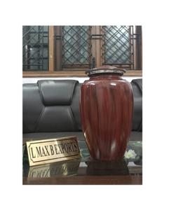 Urnas de cremación y recuerdos metálicos de diseño lujoso Urnas de cenizas conmemorativas funerarias de calidad superior para servicios de entierro - Product Image 1