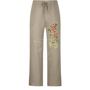 กางเกงปักลายสำหรับผู้หญิงชุดทางการกางเกงปักลายอินเทรนด์ออกแบบได้ตามต้องการ - Product Image 2