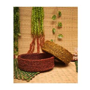 Elegante cesta de hierba Sabai hecha a mano para almacenamiento y decoración con tejido natural sostenible y rústico encanto atemporal - Product Image 4