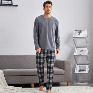 Pantalones de Pijama Casuales y Transpirables para Hombre, Cintura Elástica, Franela, Poliéster/Algodón, Lavados - Product Image 5