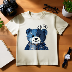 T-Shirt Unisex 100% Cotone 210GSM, Abbigliamento Casual Oversize, Stampa Personalizzata Serigrafica di Rose, Stampa DTG, Disponibile con Trattamenti Termici, Taglia 2XL - Product Image 3