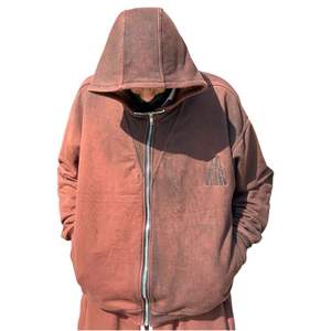 ชุดสเวตเตอร์และฮู้ดสำหรับผู้ชายชุดวอร์มผ้าคอตตอนทรงหลวมสไตล์สตรีทแวร์ผ้าคอตตอนสีล้วนสำหรับคน100% ออกแบบได้ตามต้องการ - Product Image 5