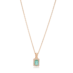 Paraiba Vert Pierre Charme Collier En Gros 925 Bijoux En Argent Sterling Turc À La Main - Product Image 5